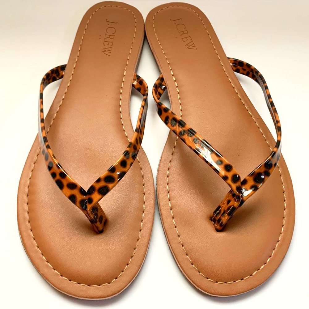J.Crew Tortoise Summer flip-flops - Size 7